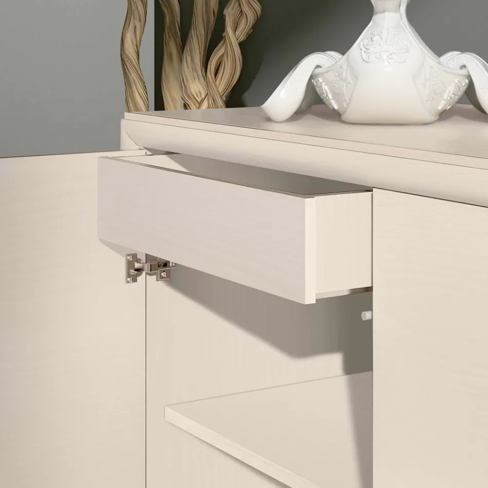 Living Room Sideboard with 2 Doors and 3 Drawers Made in Italy - Talinea Viadurini