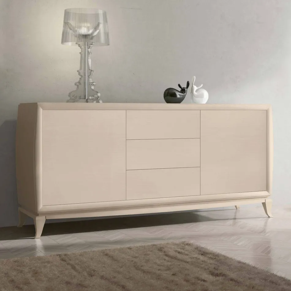 Living Room Sideboard with 2 Doors and 3 Drawers Made in Italy - Talinea Viadurini