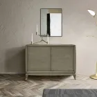 Living Room Sideboard with 2 Doors in Smoke Finish Made in Italy - Olenna Viadurini