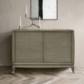 Living Room Sideboard with 2 Doors in Smoke Finish Made in Italy - Olenna