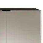Living Room Sideboard with 2 Doors in Nickel Finish Made in Italy - Ulles Viadurini