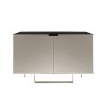 Living Room Sideboard with 2 Doors in Nickel Finish Made in Italy - Ulles