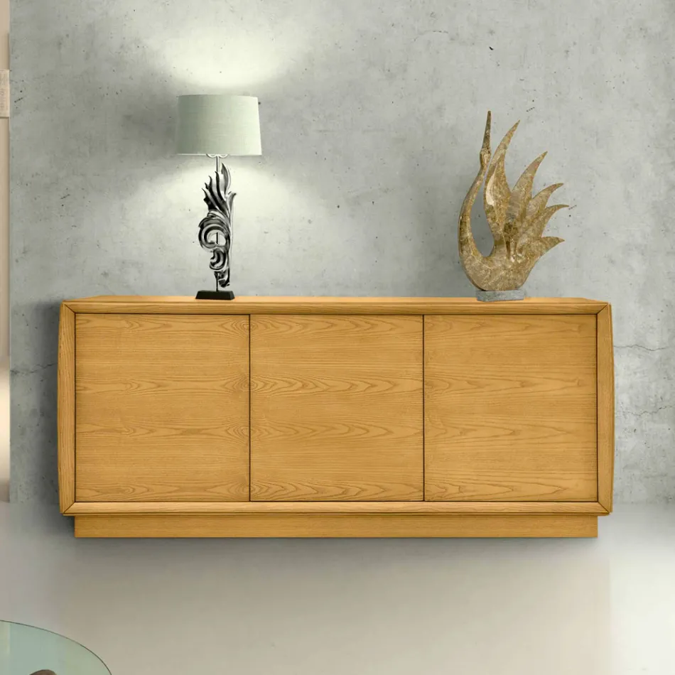 Avelia 3-Door Living Room Sideboard with Internal Shelf Made in Italy Viadurini