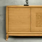 Serenia 3-Door Living Room Sideboard with Central Engraving Made in Italy Viadurini