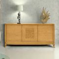 Serenia 3-Door Living Room Sideboard with Central Engraving Made in Italy