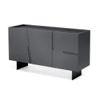 Living Room Sideboard with 3 Doors in Lacquered MDF Made in Italy - Elena Viadurini