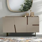 Living Room Sideboard with 3 Doors in Lacquered MDF Made in Italy - Elena Viadurini