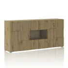Living room sideboard with 4 hinged doors and 1 open compartment - Sodium Viadurini