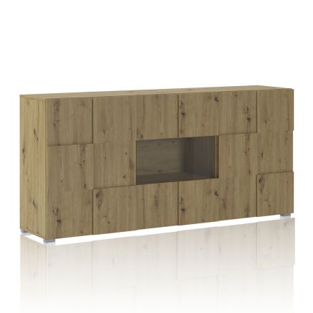 Living room sideboard with 4 hinged doors and 1 open compartment - Sodium Viadurini