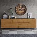 Living Room Sideboard with 4 Doors in Country Knotted Oak Finish - Even
