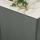 Living room sideboard with steel base and melamine structure - Adriel Viadurini