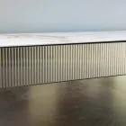 Living room sideboard with steel base and melamine structure - Adriel Viadurini