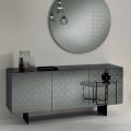 Wooden Living Room Sideboard with Mirror Doors Made in Italy - Arenella