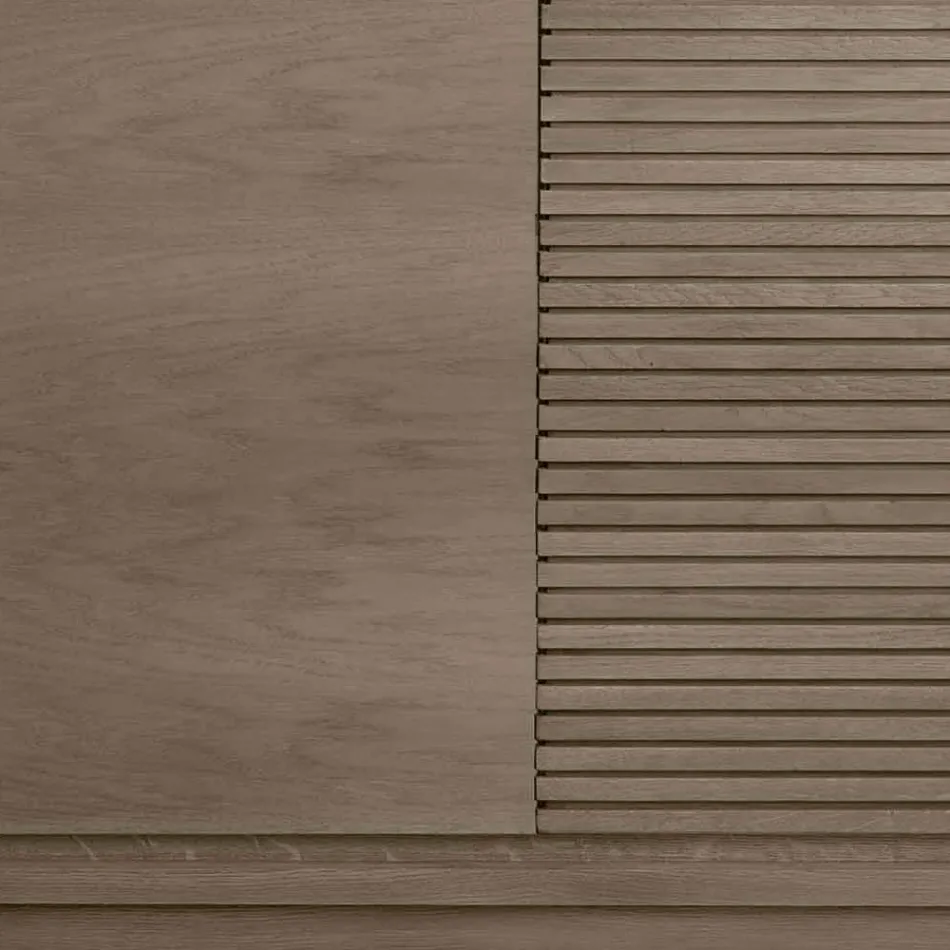 Smoke Finish Wooden Living Room Sideboard with Doors Made in Italy - Ramisia Viadurini