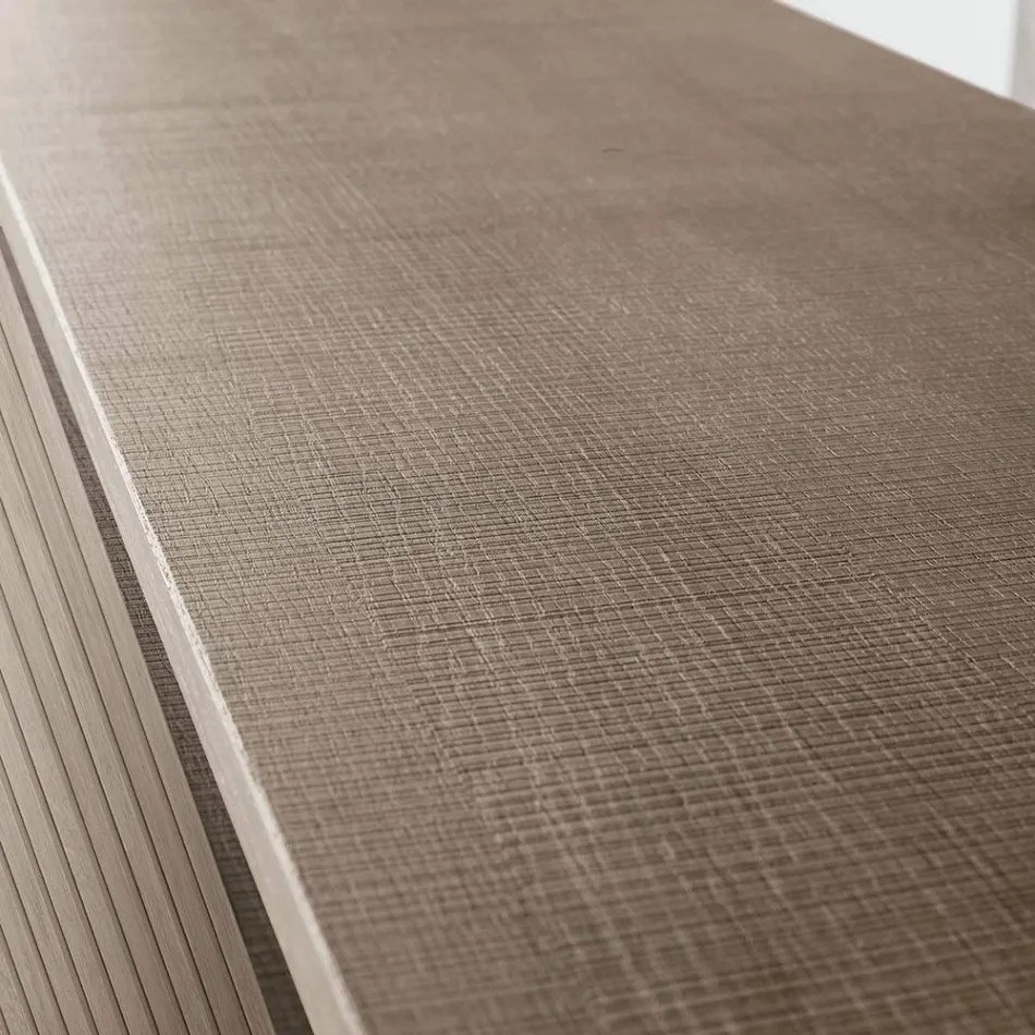 Smoke Finish Wooden Living Room Sideboard with Doors Made in Italy - Ramisia Viadurini