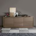 Smoke Finish Wooden Living Room Sideboard with Doors Made in Italy - Ramisia