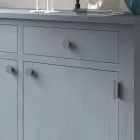 Living Room Sideboard in Solid Fir Wood 4 Compartments Made in Italy - Pascual Viadurini