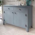 Living Room Sideboard in Solid Fir Wood 4 Compartments Made in Italy - Pascual