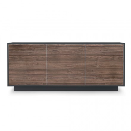 Living room sideboard in matt wood and HPL laminate Made in Italy - Fiorenza Viadurini