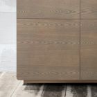 Living Area Sideboard with 4 Doors in Cappuccino Finish Made in Italy - Eda Viadurini