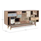 Ethnic Sideboard in Recycled Mango Wood and Acacia Homemotion - Auriel Viadurini