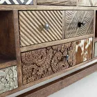 Ethnic Sideboard in Recycled Mango Wood and Acacia Homemotion - Auriel Viadurini