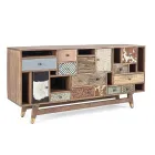 Ethnic Sideboard in Recycled Mango Wood and Acacia Homemotion - Auriel Viadurini