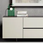 Veneered Sideboard with Methacrylate Legs Made in Italy - Frank Viadurini