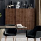Wooden sideboard with push-pull opening doors Made in Italy - Salerno Viadurini