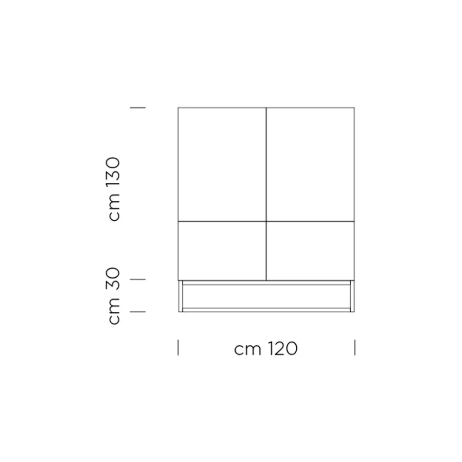 Wooden sideboard with push-pull opening doors Made in Italy - Salerno Viadurini