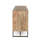 Sideboard in Acacia Wood and Steel 2 Doors and 3 Drawers Homemotion - Aimune Viadurini