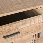 Sideboard in Acacia Wood and Steel 2 Doors and 3 Drawers Homemotion - Aimune Viadurini