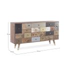Sideboard in Mango Wood 2 Doors 4 Drawers Ethnic Style Homemotion - Auriel Viadurini