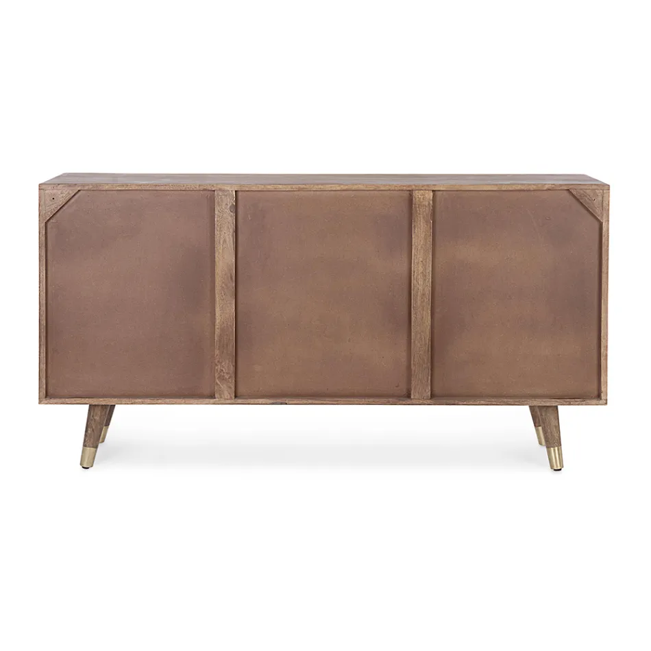 Sideboard in Mango Wood 2 Doors 4 Drawers Ethnic Style Homemotion - Auriel Viadurini