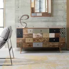 Sideboard in Mango Wood 2 Doors 4 Drawers Ethnic Style Homemotion - Auriel Viadurini