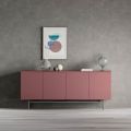 Sideboard in Ecological Wood for Living Room or Entrance 4 Doors Made in Italy - Nazife