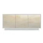 Sideboard in Lacquered Wood with 2 or 3 Ceramic Doors Made in Italy - Fiorenza Viadurini