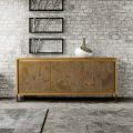 Handcrafted Blockboard Sideboard with 3 MDF Doors - Veralia 