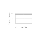 Sideboard in fir blockboard with Canaletto walnut veneer - Salerno Viadurini