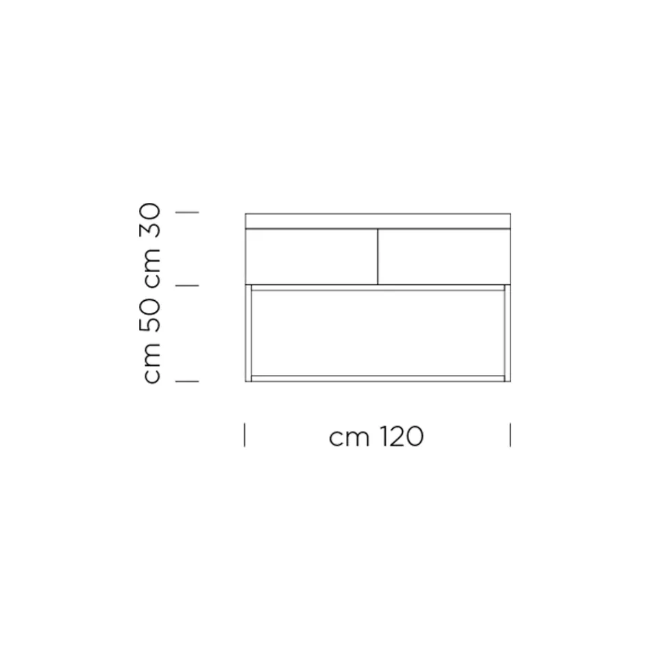 Sideboard in fir blockboard with Canaletto walnut veneer - Salerno Viadurini