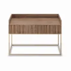 Sideboard in fir blockboard with Canaletto walnut veneer - Salerno Viadurini
