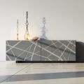Sideboard in Matt Mud Lacquered Mdf with Plinth Base Made in Italy - Arise