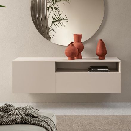 Miral Suspended Melamine Sideboard in Two Colors Made in Italy Viadurini