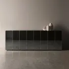 Modern Mirrored Wooden Sideboard with an Elegant Design Made in Italy - Ester Viadurini