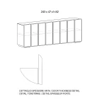 Elegantly Designed Modern Mirrored Wooden Sideboard Made in Italy - Ester Viadurini