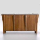 Modern Wooden Sideboard with Top and Door in Marble Gres Made in Italy - Wonka Viadurini