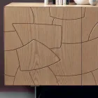 Modern Sideboard in Veneered Ash Wood Made in Italy - Galassia Viadurini