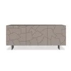 Modern Sideboard in Veneered Ash Wood Made in Italy - Galassia Viadurini