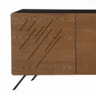 Living Room Sideboard in Mdf with 2 or 3 Door Engravings Made in Italy - Elegance Viadurini