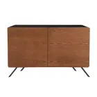 Living Room Sideboard in Mdf and Solid Wood 2 or 3 Doors Made in Italy - Chamber Viadurini